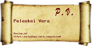 Peleskei Vera névjegykártya
